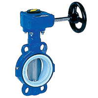 Przepustnica bezkołnierzowa TILIS z napędem ręcznym przekładnią ślimakową DN 300