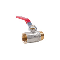 Zawór kulowy PERFEXIM KX03 mosiądz niklowany, PN30 1'' GZ x GW, uchwyt: dźwignia