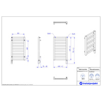 Grzejnik elektryczny (suszarka) INSTAL-PROJEKT POPPY ELECTRO, wym. 670 (775 z grzałką)/400 mm, kolor czarny,  moc 300 W