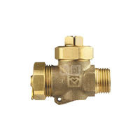 Zawór kulowy HERZ Thermoflex 10 GZ prosty, uchwyt: brak