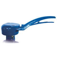 Dźwignia ręczna wykonana z żeliwa sferoidalnego epoksydowanego, 10-cio położeniowa z możliwością założenia blokady DN 300