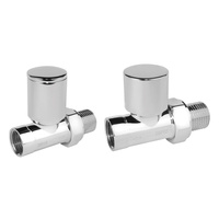 Dekoracyjny zestaw grzejnikowy prosty, chrom