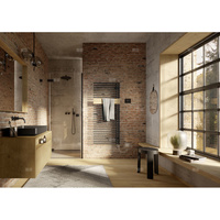 Kermi®Credo®Half®round-E 1000x450x46 400W,srebro/drewno,prawo,WRS biały,SK1