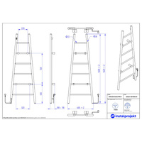 Grzejnik elektryczny (suszarka) INSTAL-PROJEKT ESCADA ELECTRO 1, wym. 1600/600 mm, kolor czarny mat, moc 170 W