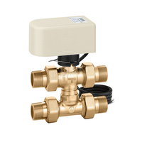 Trójdrożny kulowy zawór strefowy z trójnikiem obejściowym, z napędem 1/2"-24V