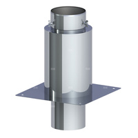 Izolowane przedłużenie komina dymowego fi 200mm z adapterem nasady grubość 1,0mm L=350mm