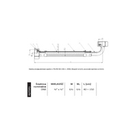 Wąż przyłączeniowy elastyczny PERFEXIM PHA-9126 DN 8, GW x GW, 1/2'' x 1/2'', długość 1500 mm