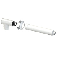 Rura powietrzno-spalinowa z zakończeniem poziomym Concept By JEREMIAS pp 80/125mm x 80/125mm, długość 750 mm