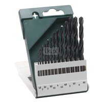 13-częściowy zestaw Wierteł do metalu HSS-R, DIN 338 1,5, 2,0, 2,5, 3,0, 3,2, 3,5, 4,0, 4,5, 4,8, 5,0, 5,5, 6,0, 6,5 mm