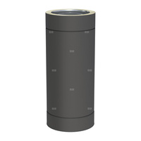 Rura dł. 500mm fi 200mm lakierowana na czarno(RAL9011)