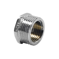 Redukcja FERRO, mosiądz (chrom), 1/2'' x 3/8'' (GZ x GW)