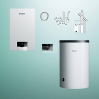 Pakiet - Kocioł gazowy jednofunkcyjny VAILLANT ecoTEC plus VC 30CS/1-5 kondensacyjny wiszący 3.9 - 33.3 kW + RegulatorsensoCOMFORT 720 + Zestaw powietrzno-spalinowy szachtowy + Zasobnik c.w.uVIH R 200/6 B