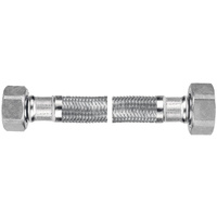 Wąż przyłączeniowy elastyczny FERRO z oplotem (stal), GW x GW, 3/8'' x 3/8'', długość 60 mm