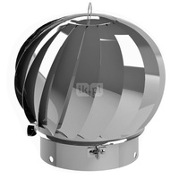 Zakończenie obrotowe JEREMIAS 340-HC20 (paliwa stałe) stal nierdzewna fi 185 mm, kolor połysk