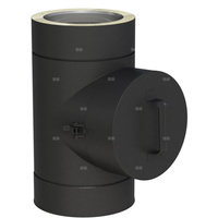 Element rewizyjny fi 180mm z wyjściem okrągłymT450 'C / N1 lakierowany na czarno T450 'C / N1 lakierowany na czarno (RAL9011)