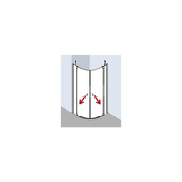 Kermi Kab. ćwierć. Raya P50 0900x 2000 870-900 SIMG ESG Clean