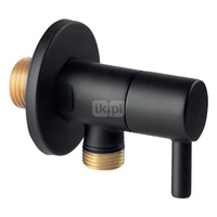 Zawór wodny FERRO ROTONDO, czarny GZ 1/2'' x GZ 3/8''