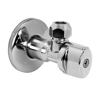 A•80 zawór kątowy, antykamienny, 1/2''GZ x 3/8''GZ, nakrętka 10, 2 szt. w opak., pokrętło metalowe