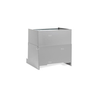 MS1 maskownica do instalacji hydraulicznej nad pompą ciepła o regulowanej wysokości co 25 mm, wysokość maskownicy od 42 cm do 62 cm, kolor srebrny