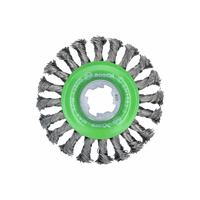 Szczotka tarczowa z drutu 115 pleciona, stal nierdzewna z systemem X-LOCK 115 mm, 0,5 mm, X-LOCK