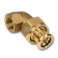 Śrubunek 45' SANHA PURAPRESS trzyczęściowy, Cu, 54 mm x 2'' (zw x GW)