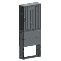 Postument z poliestru do punktu red-pom na 2 gazomierze z poliestru o podstawie 662x250mm, H=870mm - popielaty