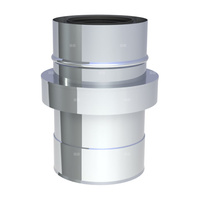 Rura dł. 250mm z zasysem powietrza DN80/125 wysoki połysk