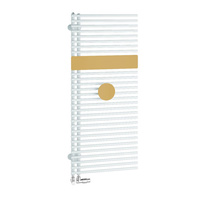 Grzejnik Kermi®Credo®Half®round 1000x450x46, RAL9016/drewno,prawa strona