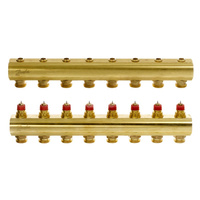 Rozdzielacz 8+8 Danfoss BIV, mosiądz