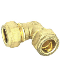 Kolano skręcane QIK Do rur miedzianych, mosiądz, 22mm x 22 mm (złącze skręcane x złącze skręcane)