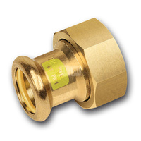 Półśrubunek SANHA Press Gas dwuczęściowy, Cu, 18 mm x 1 1/8'' (zw x nz)