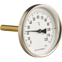 Termometr bimetaliczny AFRISO BiTh I, D211 fi 160 mm 0…160'C tuleja 100 mm połączenie ax