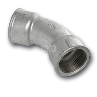 Łuk 45' SANHA 41#, żeliwo (cynk/nikiel) (ocynk), 2'' (GW)