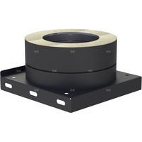 Płyta fundamentowa fi 150mm z odpływem skroplin w dół (nypel 1/2") lakierowana na czarno w dół (nypel 1/2") lakierowana na czarno