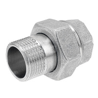 Śrubunek prosty z uszczelką FERRO, mosiądz (chrom), 3/8'' (GW x GZ)