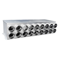 Rozdzielacz TopFlex Metal przelotowy dwurzędowy z izolacją wewnętrzną DN 200/przyłącza 18 x DN 75