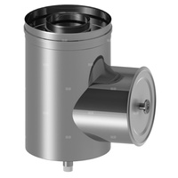 Podstawa komina z odwodnieniem i rewizją JEREMIAS CLV262 stal nierdzewna fi 250/400