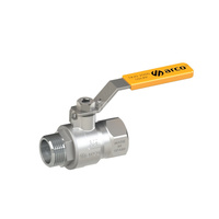 Zawór kulowy ARCO TAJO SOLAR stal nierdzewna 1'' GW x GZ, uchwyt: dźwignia chrom