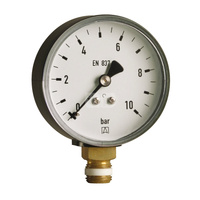 Manometr z rurką Bourdona AFRISO RF standardowy 0/0,6 bar G1/4B radialne fi 63 mm, kl. 1.6%