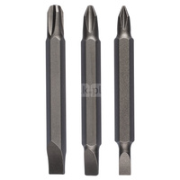 3-częściowy zestaw podwójnych końcówek wkręcających do śrub z rowkiem krzyżowym Phillips i do śrub rowkiem podłużnym (PH, S) S0,