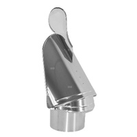 Zakończenie HUSAR z króćcem - podstawa rurowa wciskana JEREMIAS DKE stal nierdzewna fi 300 mm