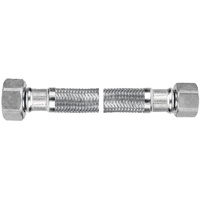 Wąż przyłączeniowy elastyczny FERRO z oplotem (stal), GW x GW, 1/2'' x 3/8'', długość 30 mm